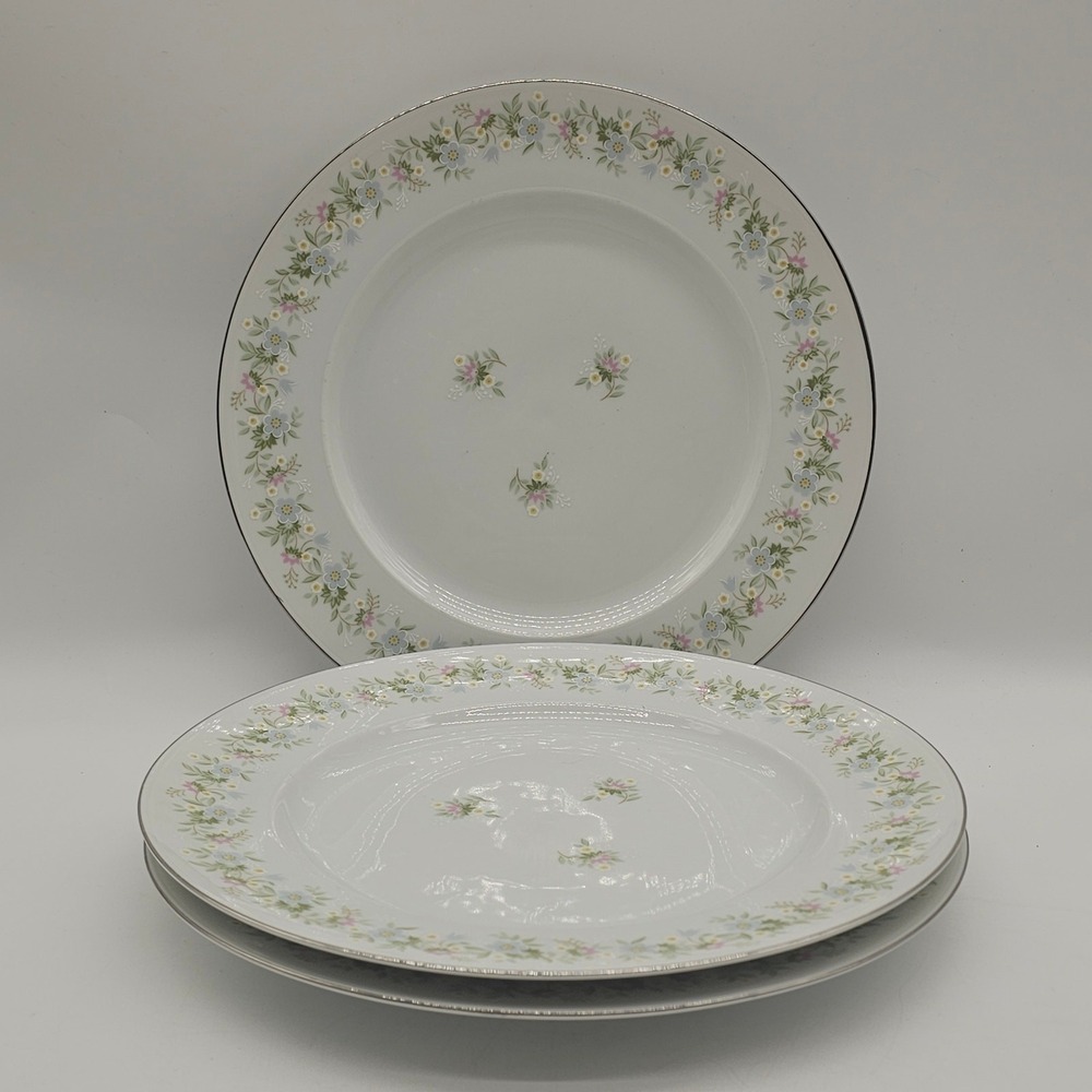 3 JOHANN HAVILAND FOREVER SPRING 10-1⁄8" DINNER PLATES BAVARIA GERMANY